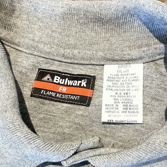 Bulwark FR Polo Shirt Flame Resistant Short Sleeve 2112 Men’s 2XL XXL - Picture 3 of 7